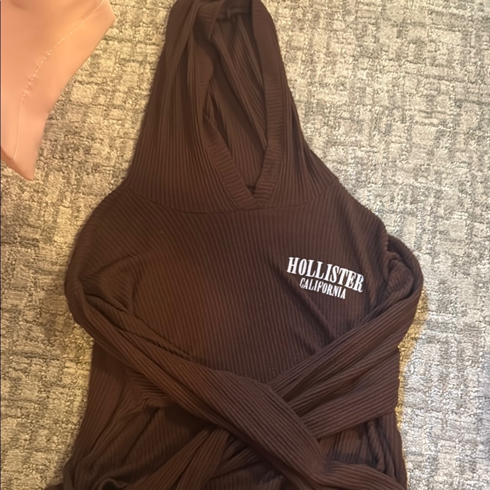 Hollister Chocolate Ribbed Pullover